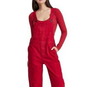 BDG Urban Outfitters Red Overalls